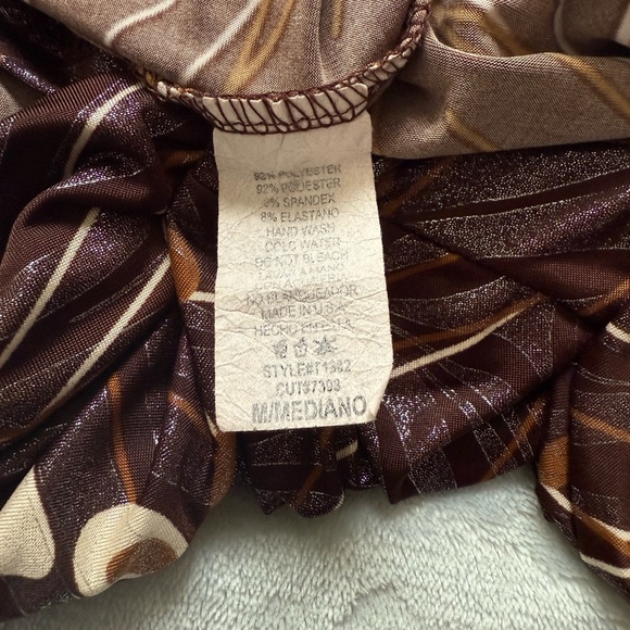 Brown Patterned Women's Top - Picture 6 of 6